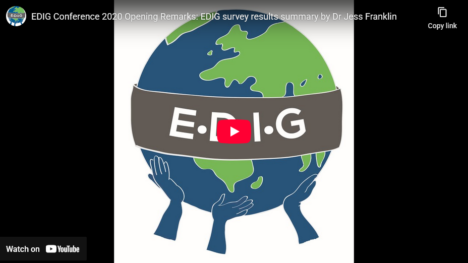 Video placeholder for EDIG survey talk